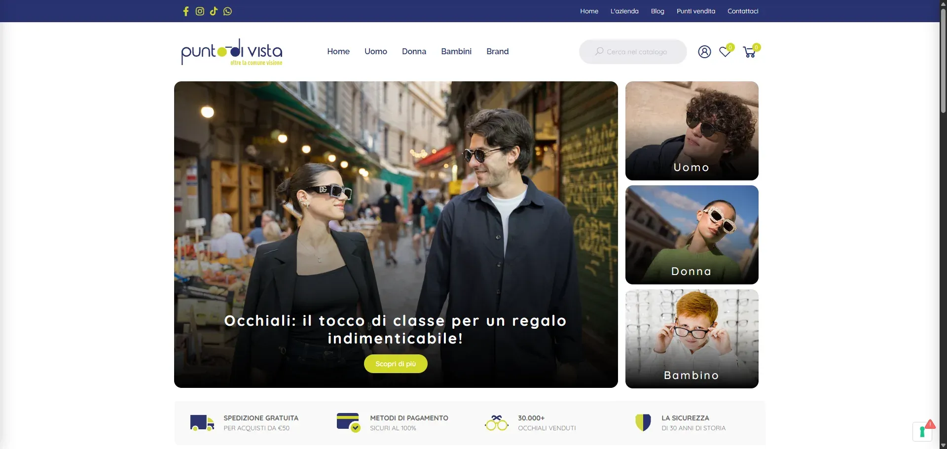 Punto di Vista Palermo — E-commerce Ottica